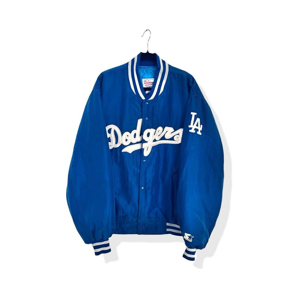Starter Los Angeles Dodgers Jacket Size XXL Blue Diamond Collection Vintage